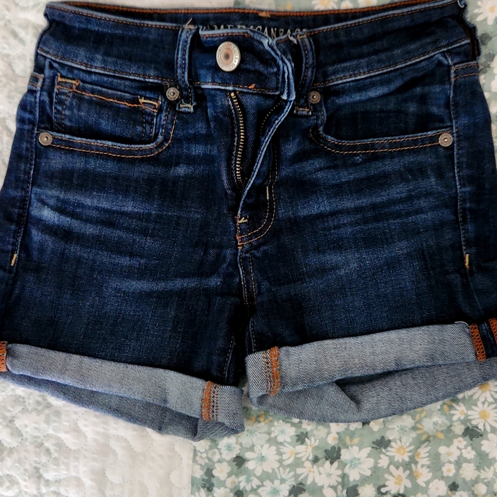 American Eagle Womens Blue Denim Shorts
